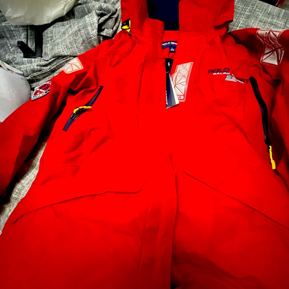 NEW RALPH LAUREN POLO SPORT SAILING JACKET RED Men's M